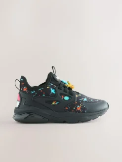 Online Next Black Pokemon Elastic Lace Trainers