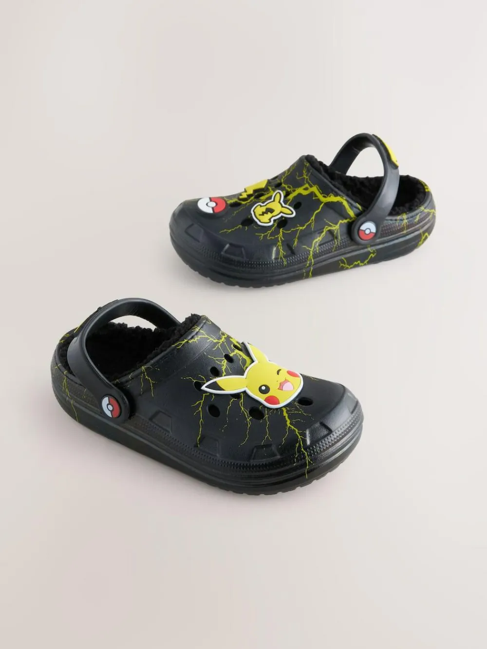 Next Black Pokemon Warm Lined Slipper Clogs^BOY Nightwear