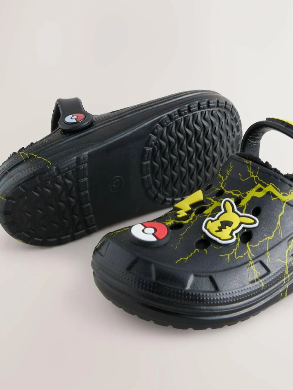 Next Black Pokemon Warm Lined Slipper Clogs^BOY Nightwear