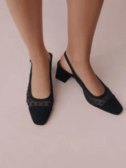 Next Forever Comfort® Square Toe Slingback Block Heels^Women Heels