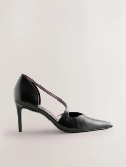 Next Premium Leather Asymmetric Court Heels^Women Heels