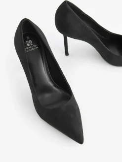 Outlet Next Black Premium Point Toe Court Shoes