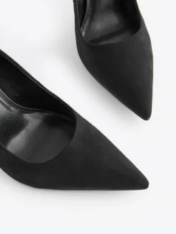 Outlet Next Black Premium Point Toe Court Shoes