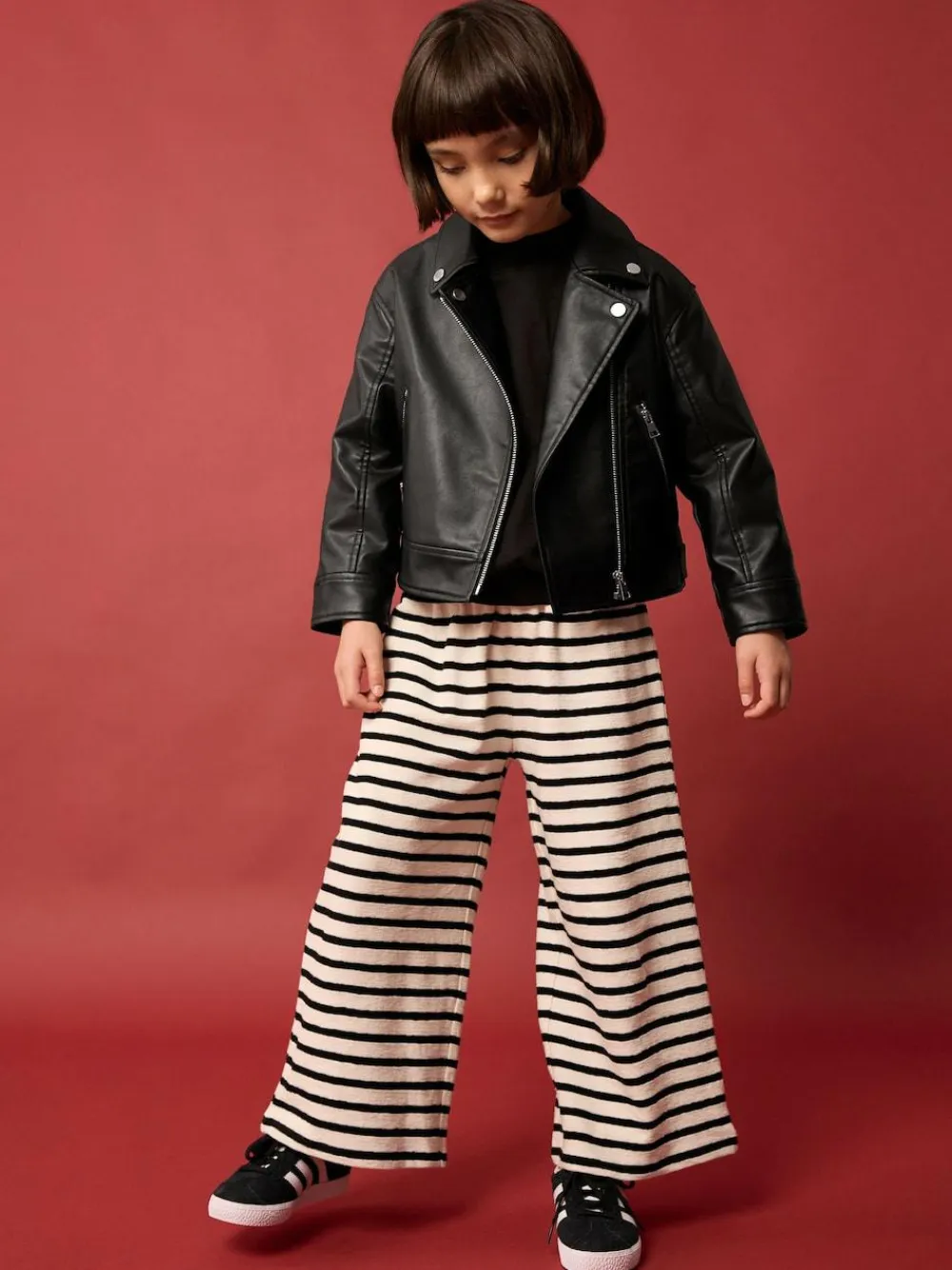 Sale Next Black PU Biker Jacket (3-16yrs)