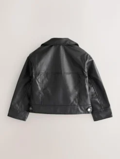 Sale Next Black PU Biker Jacket (3-16yrs)