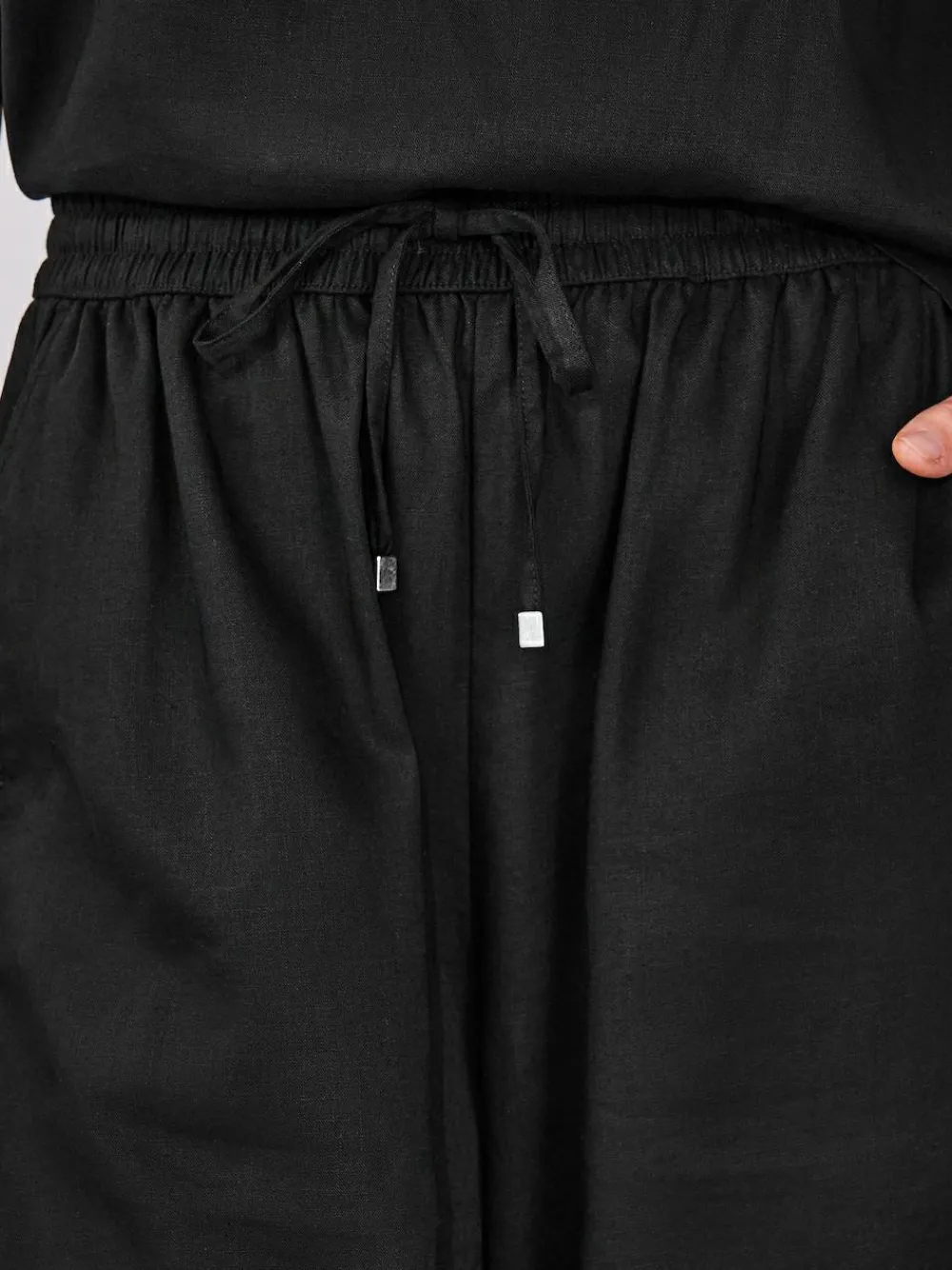 Next Pull On Tapered Trousers With Linen^Women Pants