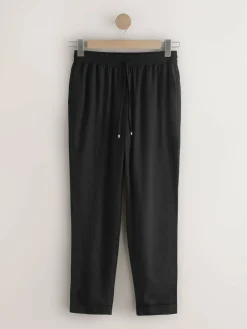 Next Pull On Tapered Trousers With Linen^Women Pants