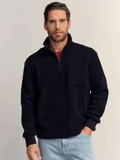 Best Next Quarter Zip Borg Fleece Black