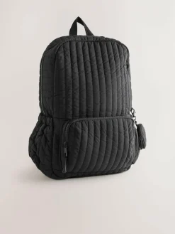 Online Next Black Quilted Backpack