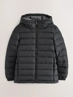 Next Black Quilted Midweight Hooded Jacket (3-16yrs)^BOY Coats & Jackets|Snowsuits & Coats