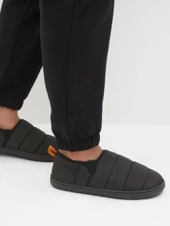 Online Next Black Quilted Slippers