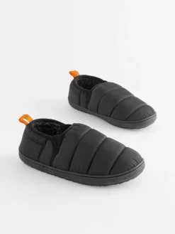 Online Next Black Quilted Slippers