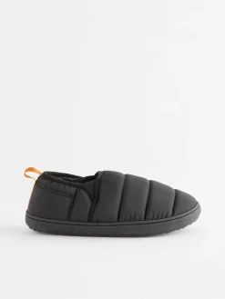 Online Next Black Quilted Slippers