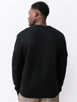 Sale Next Regular Fit Embroidered Chest Motif Cardigan Black