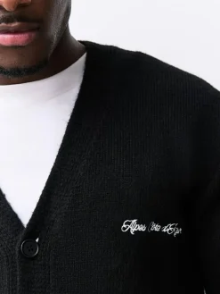 Sale Next Regular Fit Embroidered Chest Motif Cardigan Black