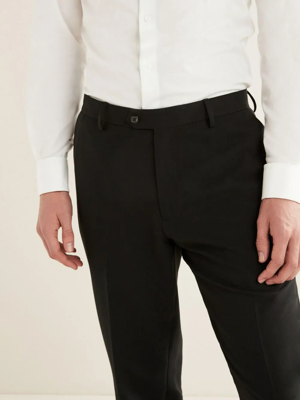Online Next Regular Fit Essential Suit Trousers Black