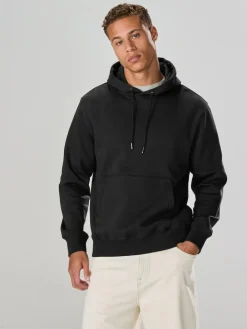 Next Black Regular Fit Heavyweight Cotton Rich Jersey Hoodie^ Nightwear|Sweatshirts & Hoodies
