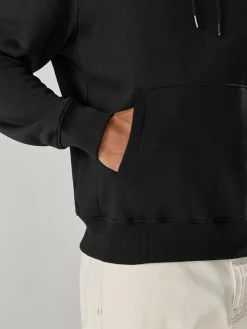 Next Black Regular Fit Heavyweight Cotton Rich Jersey Hoodie^ Nightwear|Sweatshirts & Hoodies