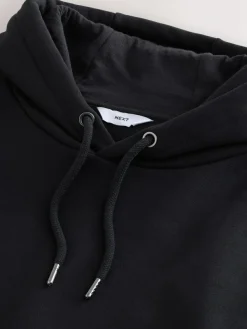 Next Black Regular Fit Heavyweight Cotton Rich Jersey Hoodie^ Nightwear|Sweatshirts & Hoodies