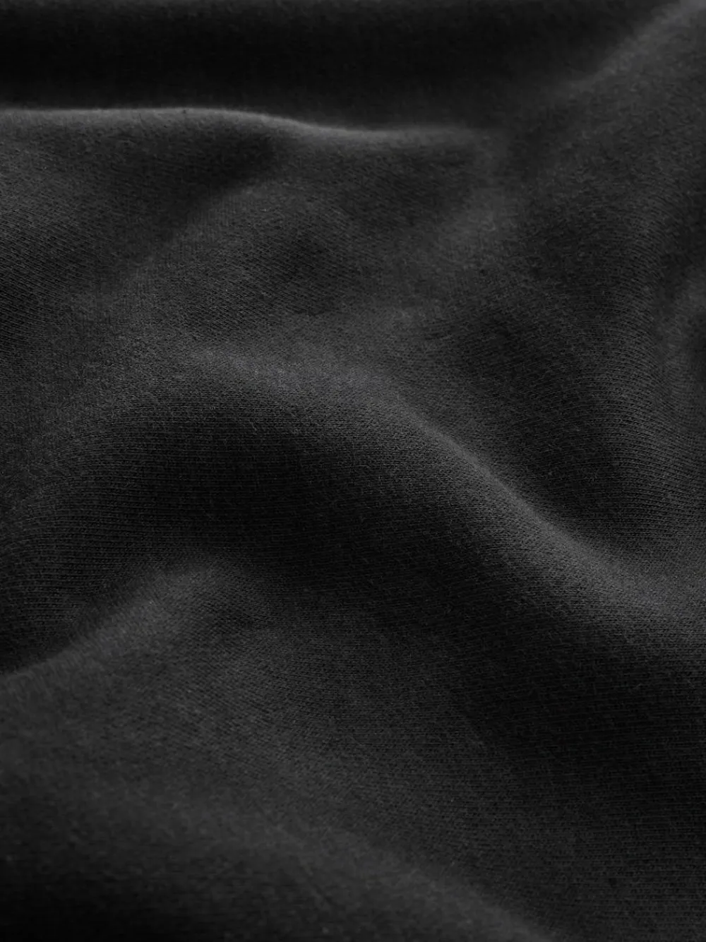 New Next Black Regular Fit Heavyweight Cotton Rich Crew Neck Sweatshirt