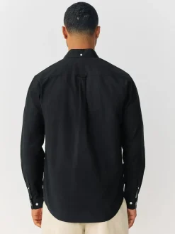 Hot Next Black Regular Fit Long Sleeve Oxford Shirt
