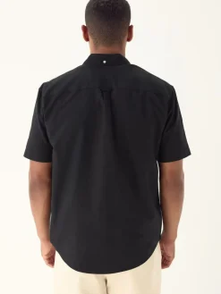 Clearance Next Black Regular Fit Short Sleeve Oxford Shirt