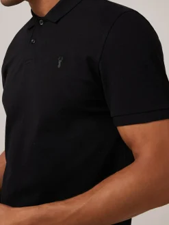 Next Black Regular Fit Short Sleeve Pique Polo Shirt^ Tops & T-Shirts