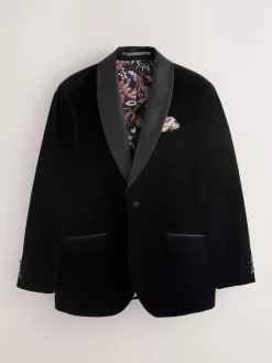 Next Regular Fit Signature Pontoglio Italian Velvet Blazer With Shawl Lapel^ Blazers & Formal Jackets