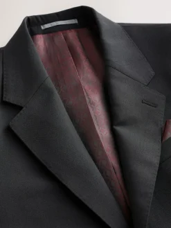 Next Regular Fit Signature Nova Fides 100% Italian Wool Suit Jacket^ Blazers & Formal Jackets|Black Suits