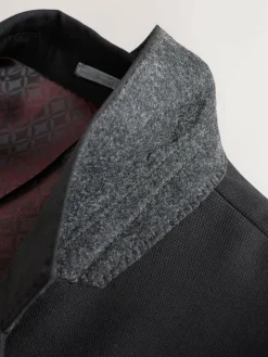 Next Regular Fit Signature Nova Fides 100% Italian Wool Suit Jacket^ Blazers & Formal Jackets|Black Suits