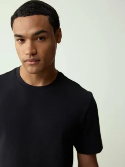 Best Next Black Regular Fit Smart Soft Touch Heavyweight T-Shirt