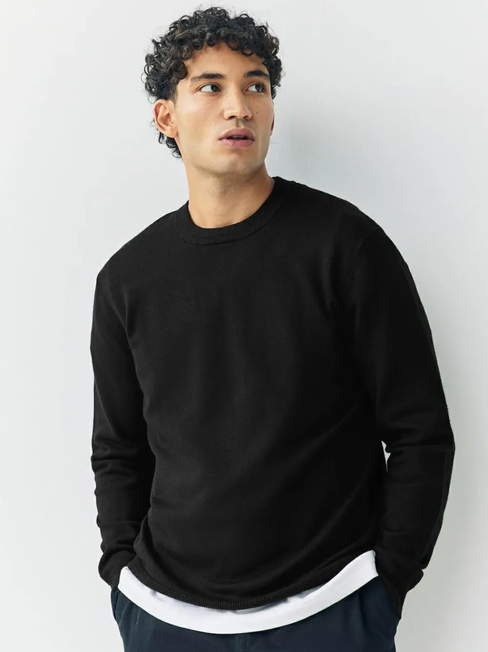 Next Black Regular Fit Soft Touch Crew Neck Jumpers 2 Pack^ Knitwear|Knitwear