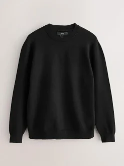 Next Black Regular Fit Soft Touch Crew Neck Jumpers 2 Pack^ Knitwear|Knitwear