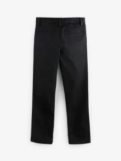 Next Black Regular Fit Stretch Chino Trousers (3-17yrs)^BOY Joggers|Tznius Pants