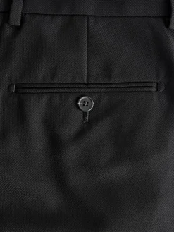 Next Black Regular Fit Textured Suit Trousers^ Pants & Chinos