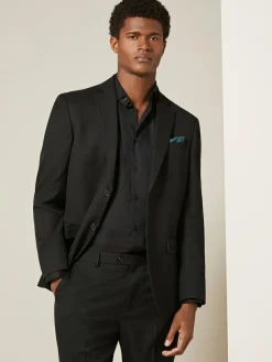Next Black Regular Fit Textured Suit Jacket^ Blazers & Formal Jackets|Black Suits