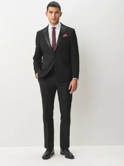 Next Black Regular Fit Tuxedo Suit Jacket