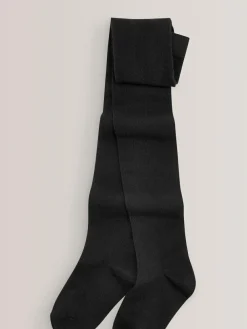 Outlet Next Black Regular Length 3 Pack Cotton Rich School Tights