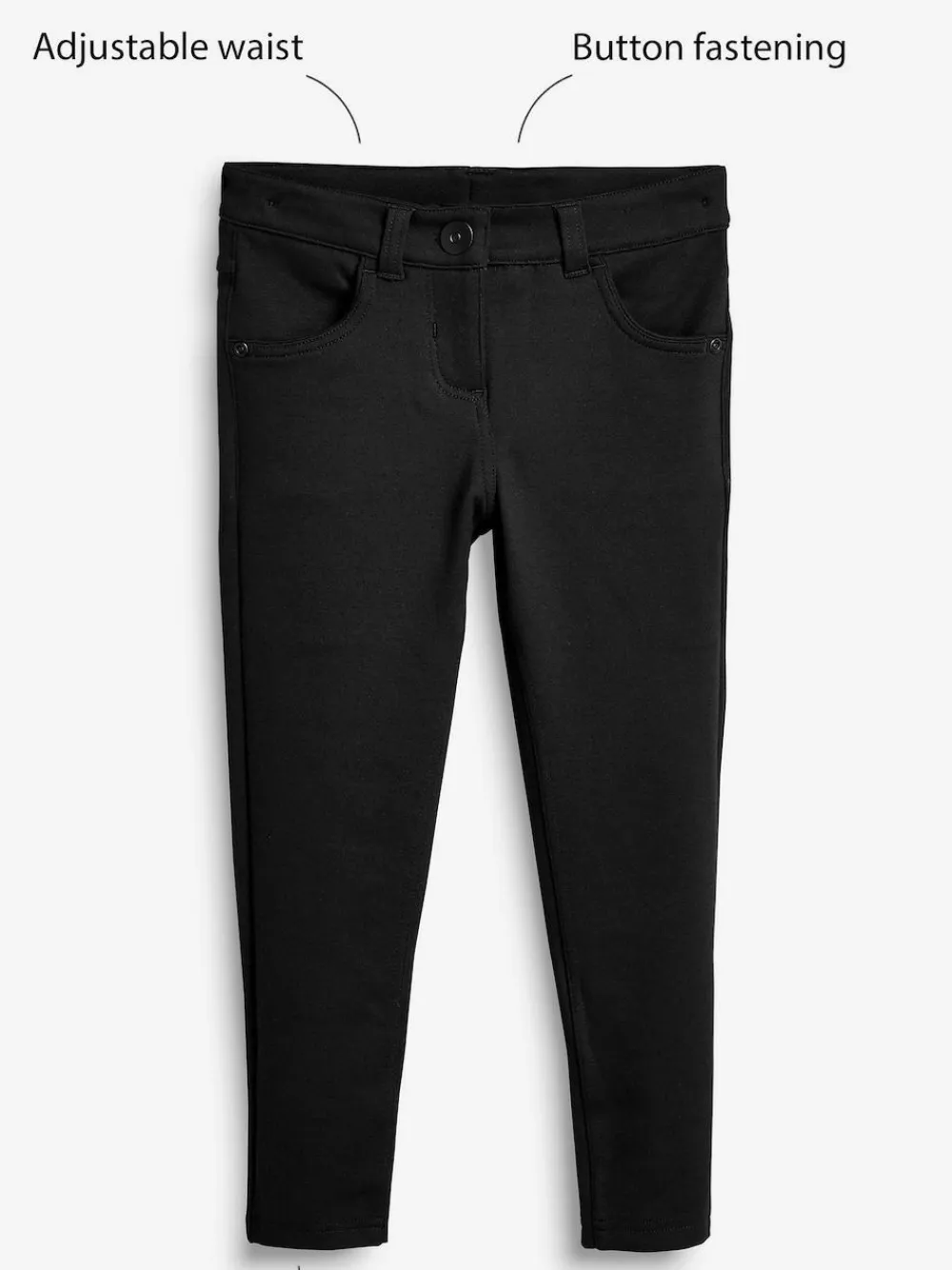 Next Regular Length Jersey Stretch Skinny School Trousers (3-18yrs)^ Pants & Leggings|Pants & Leggings
