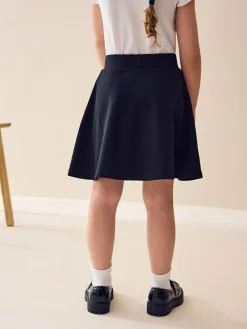Online Next Regular Length Pull-On Jersey Stretch School Skater Skirt (3-17yrs) Black
