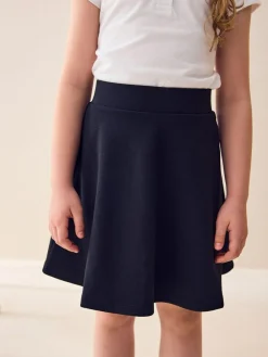 Online Next Regular Length Pull-On Jersey Stretch School Skater Skirt (3-17yrs) Black