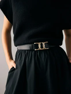 Outlet Next Regular Statement Buckle Leather Belt Black