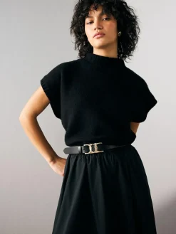 Outlet Next Regular Statement Buckle Leather Belt Black