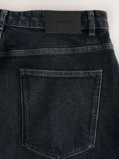 Online Next Black Regular Tapered Fit Vintage Wash Denim Jeans