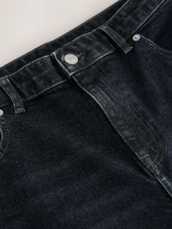 Online Next Black Regular Tapered Fit Vintage Wash Denim Jeans