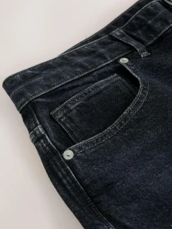Online Next Black Regular Tapered Fit Vintage Wash Denim Jeans