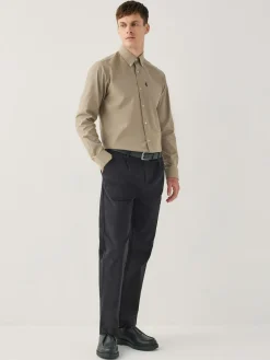 Sale Next Regular Tapered Fit Single Pleated Stretch Chinos Trousers Black