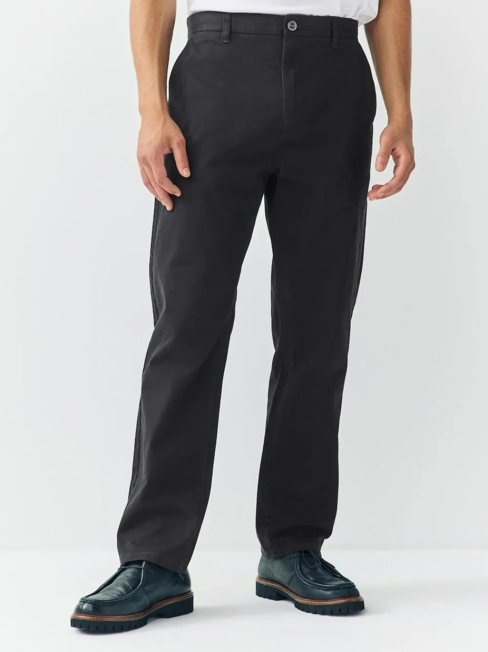 Next Black Regular Tapered Fit Stretch Chinos Trousers^ Nightwear|Pants & Chinos