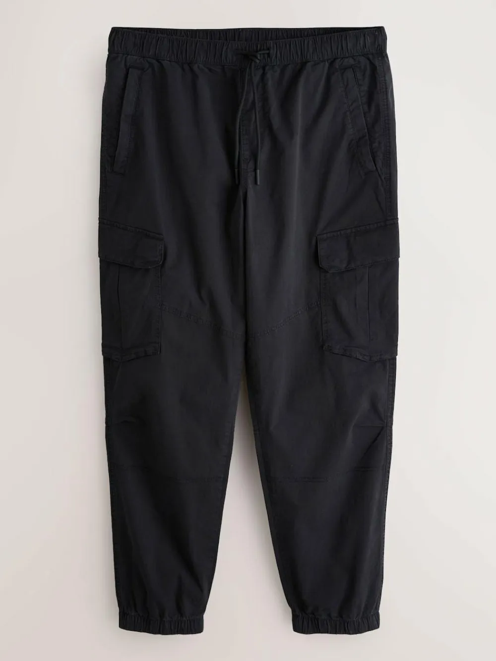 Clearance Next Regular Tapered Fit Cotton Stretch Cargo Trousers Black
