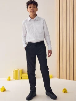 Online Next Regular Waist Straight Leg School Trousers (3-17yrs) Black